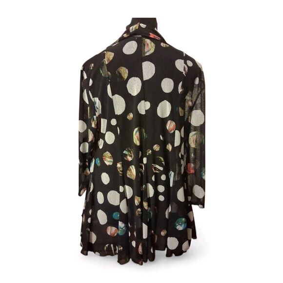 Ali Miles Petite Large Cardigan Polka Dot Abstract - Picture 2 of 8